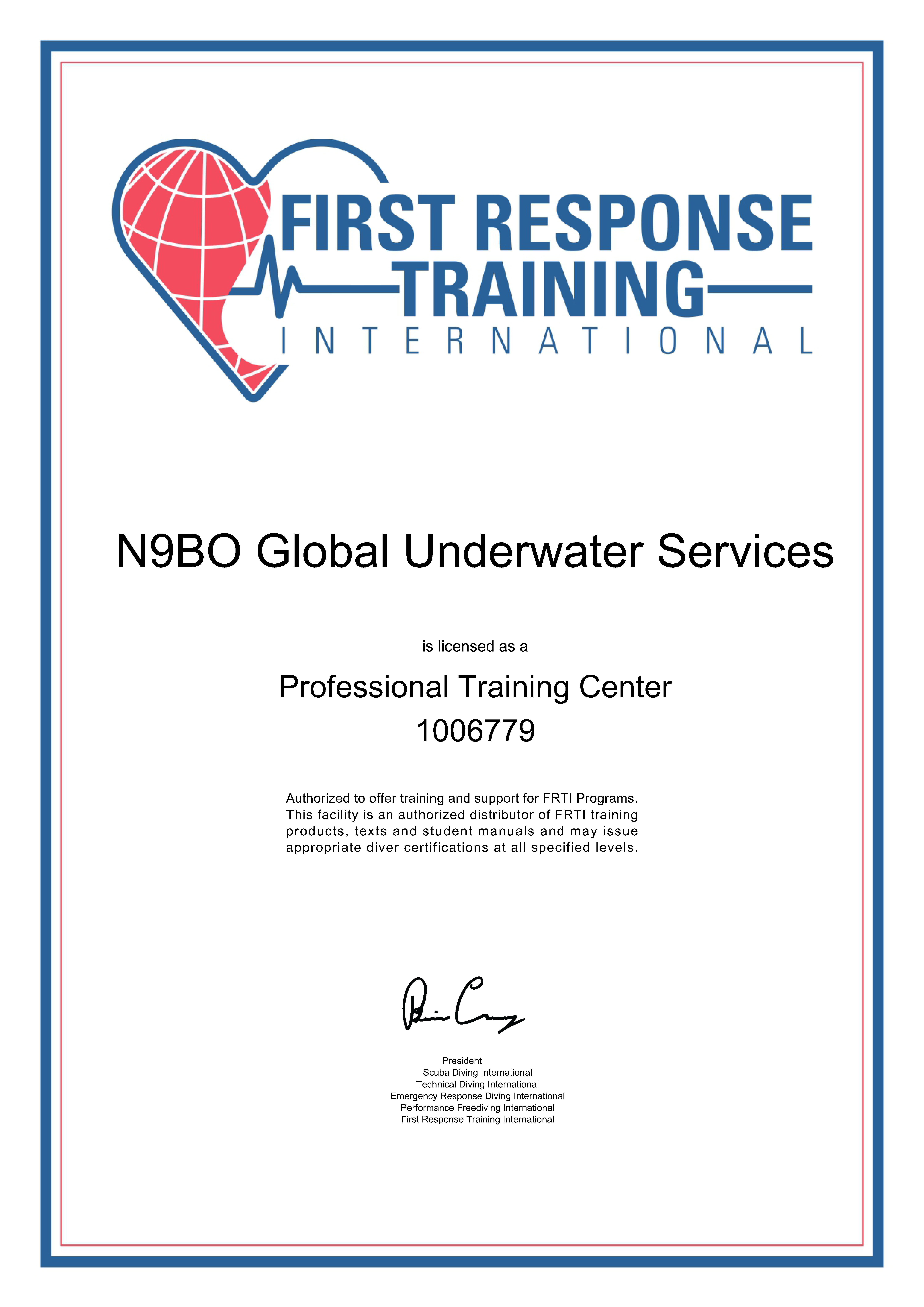 N9BO frti 5-star instructor training facility in thailand